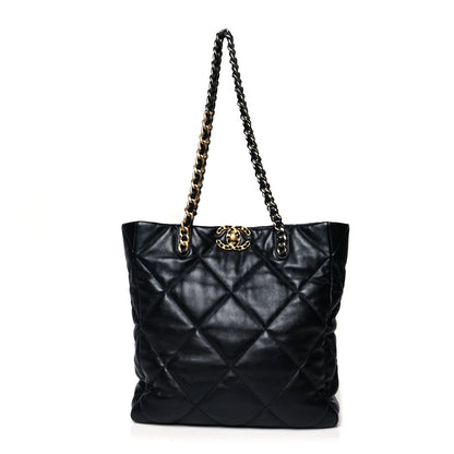 Chanel Lambskin Quilted Chanel 19 Shopping Bag Black 1 of 10