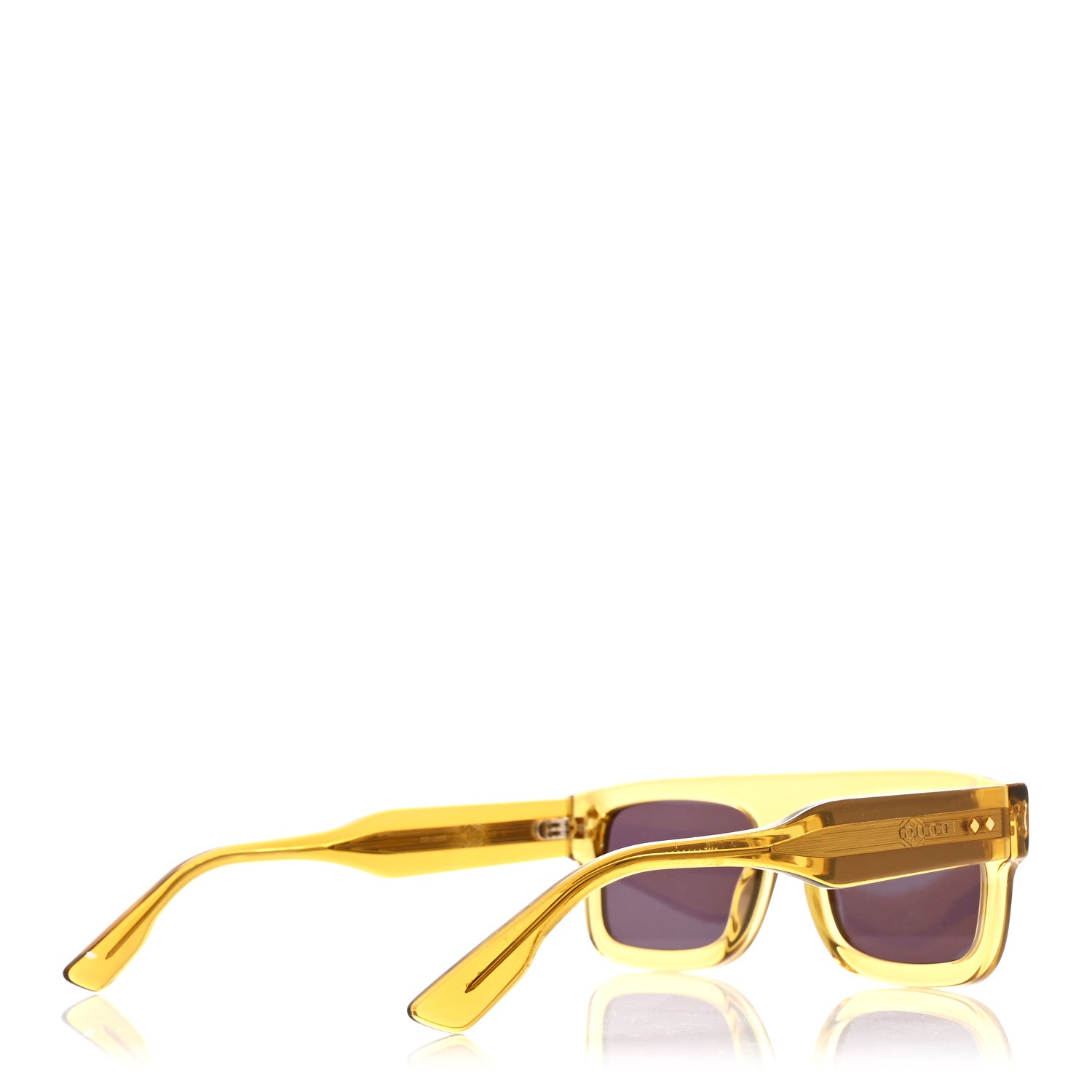 Gucci Acetate Square Frame Sunglasses GG1085S Yelllow 4 of 8