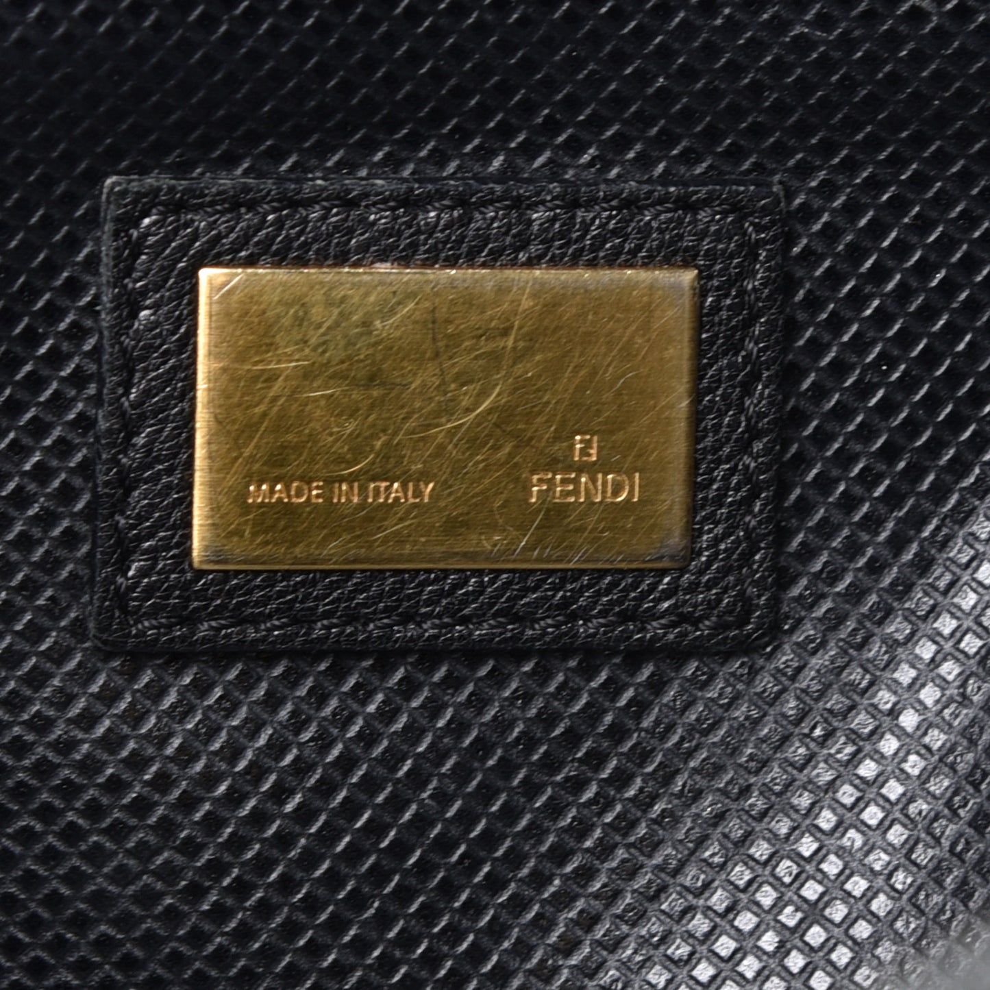 Goatskin Large Peekaboo Iconic Satchel Black