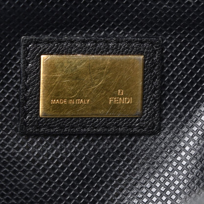 Fendi Goatskin Large Peekaboo Iconic Satchel Black 7 of 11