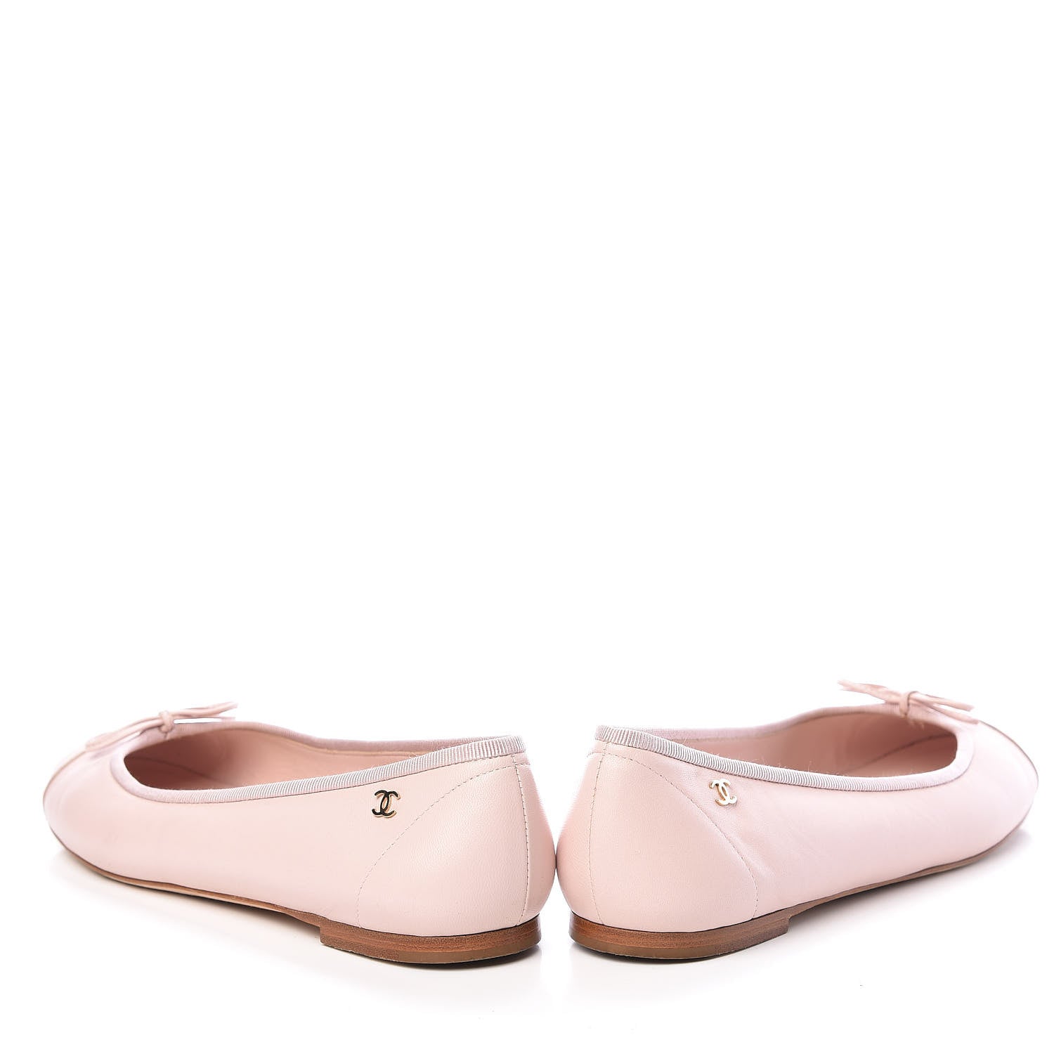 Chanel Lambskin Patent Cap Toe CC Ballerina Flats 39 Rose Clair 5 of 18