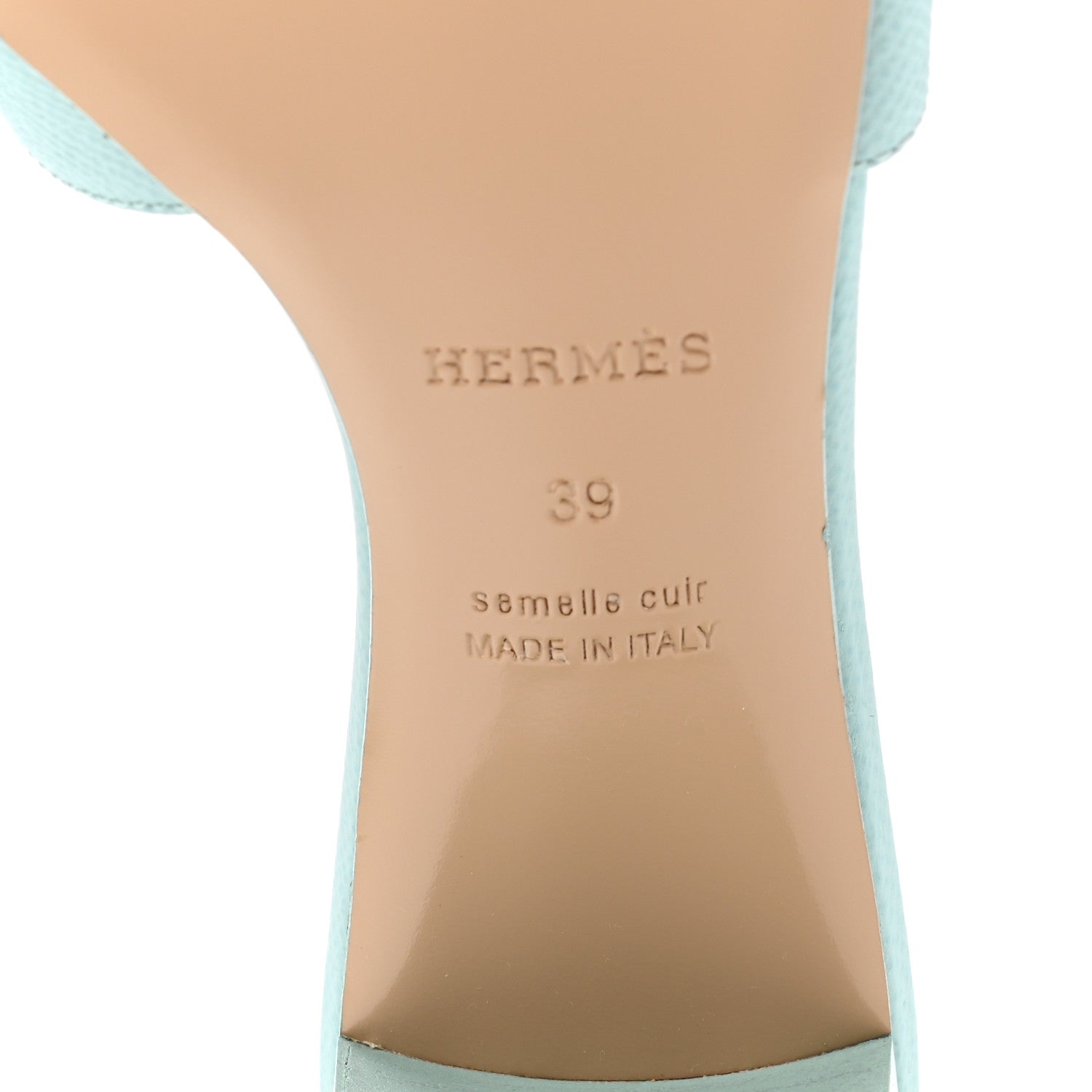 Hermes Epsom Oasis Sandals 39 Vert Embrun 6 of 9