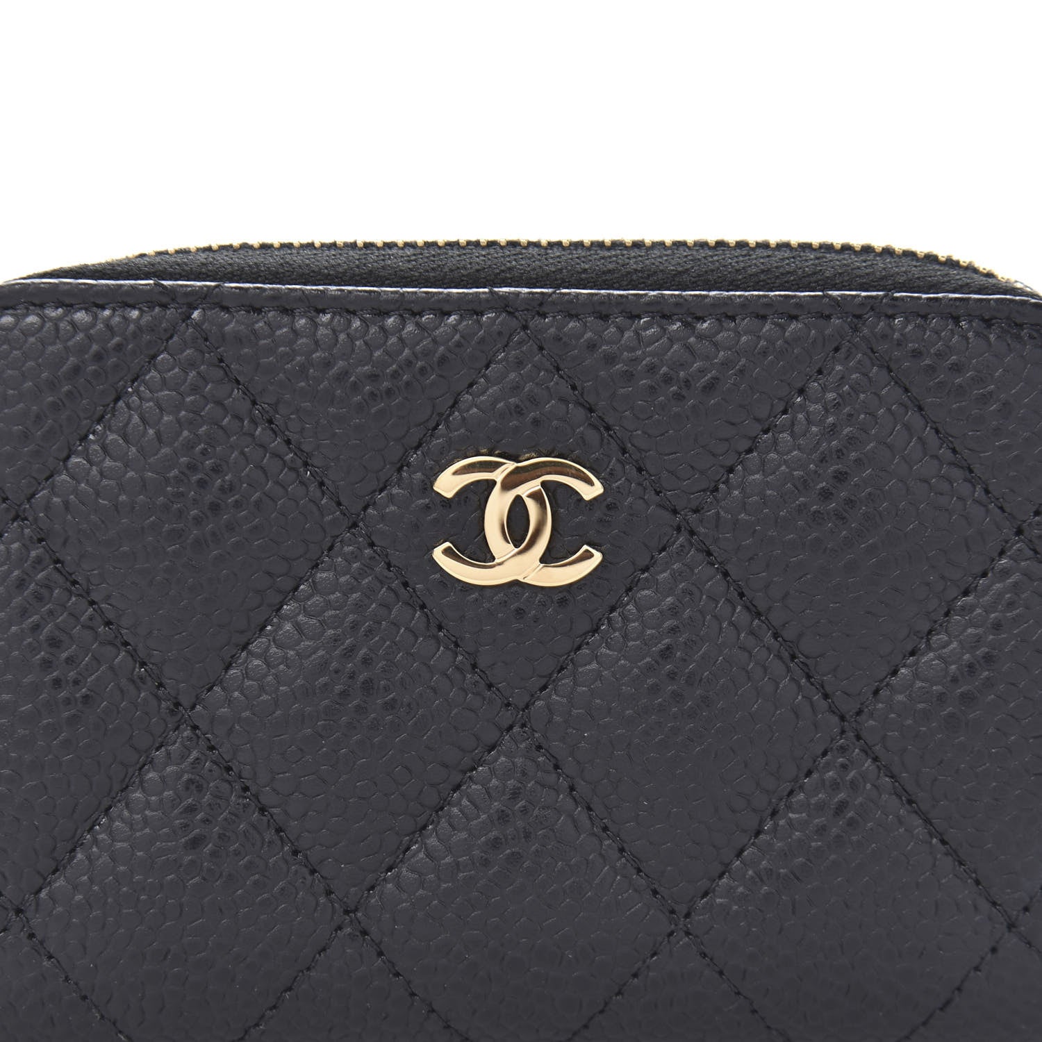 Chanel Caviar Quilted Zip Coin Purse Black 8 of 8