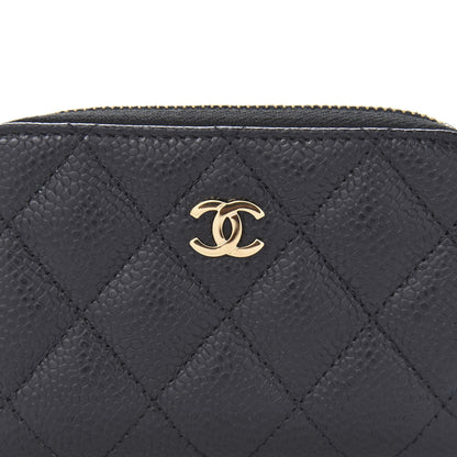 Chanel Caviar Quilted Zip Coin Purse Black 8 of 8