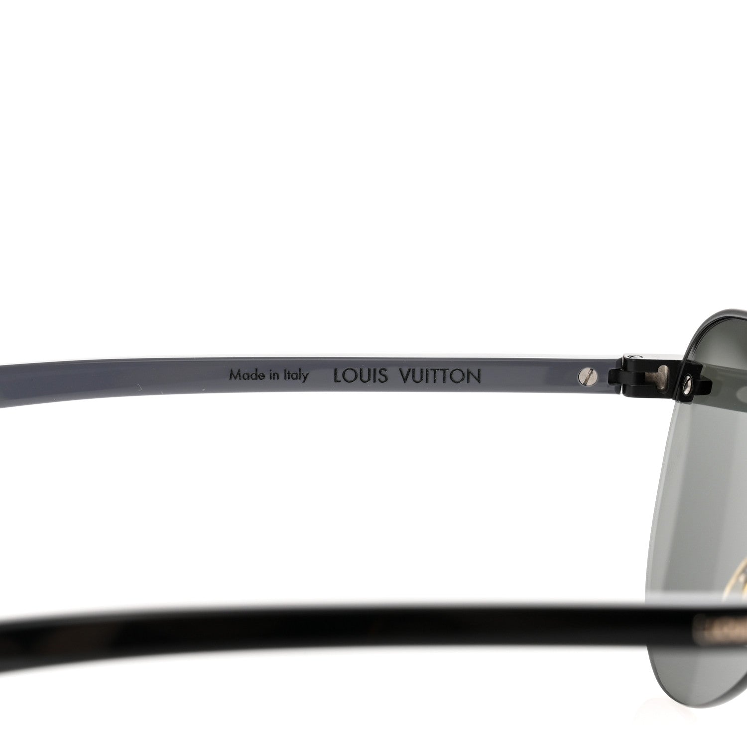 Louis Vuitton Metal Aviator Sunglasses Z1006W Black Grey 5 of 9