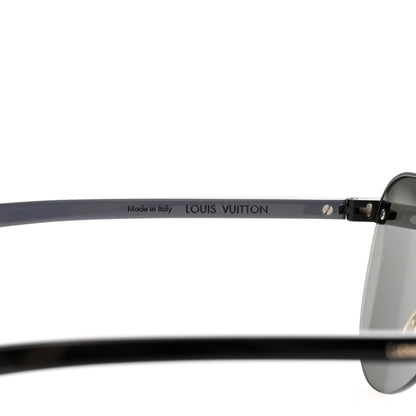 Louis Vuitton Metal Aviator Sunglasses Z1006W Black Grey 5 of 9
