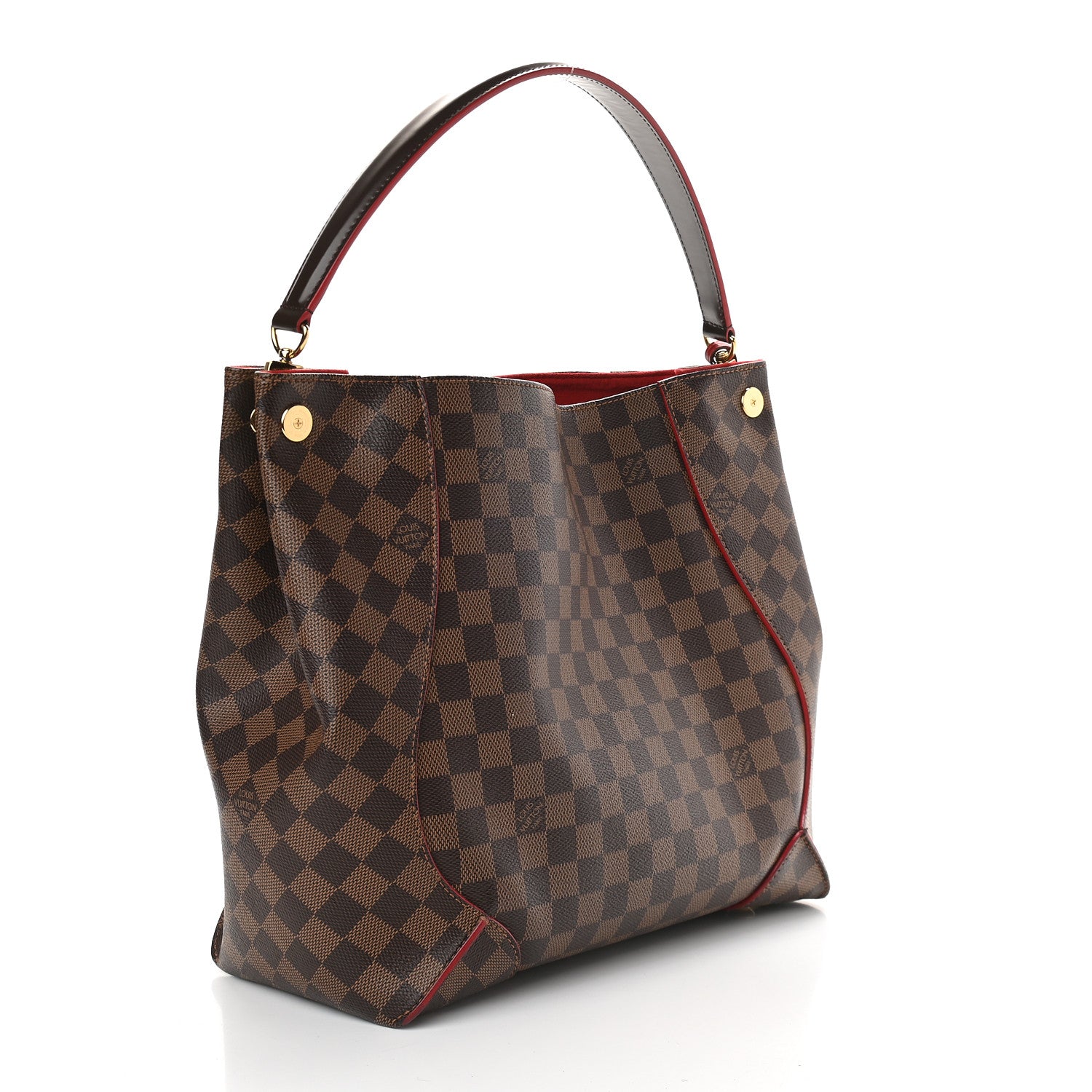 Louis Vuitton Damier Ebene Caissa Hobo Cherry 3 of 10