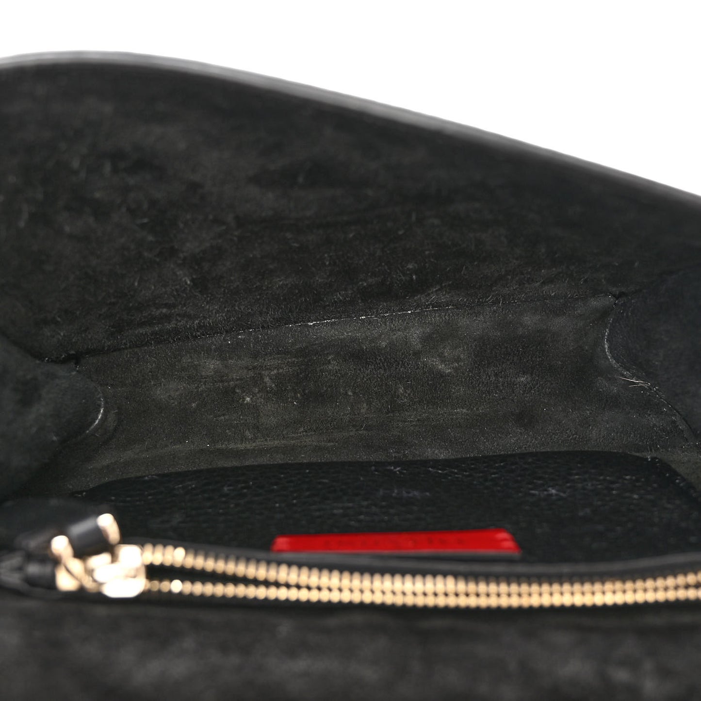 Pebbled Calfskin Rockstud Side Slip Crossbody Black