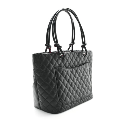 Chanel Calfskin Quilted Large Cambon Tote Black 3 of 10