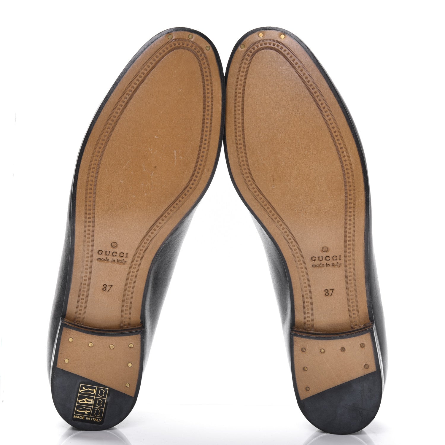 Gucci Calfskin Womens Jordaan Loafers 37 Black 5 of 9
