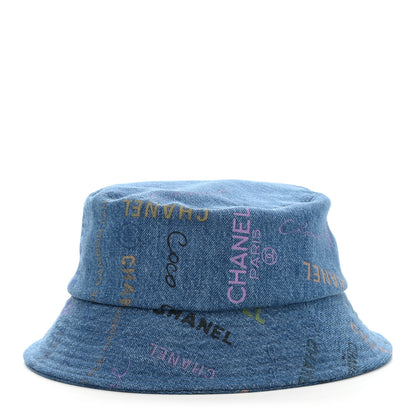 Chanel Denim Mood Cloche Bucket Hat L Blue 1 of 9
