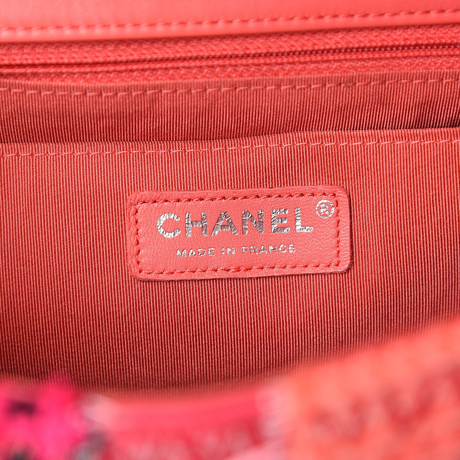 Chanel Tweed Patchwork Jumbo Single Flap Pink 5 of 9