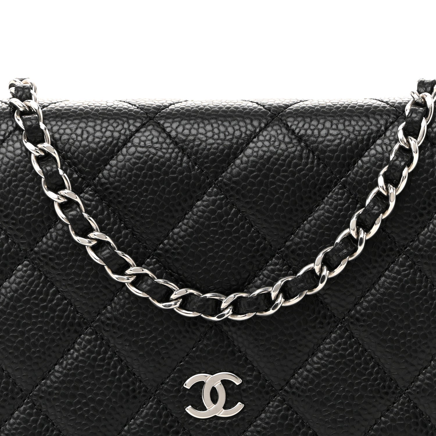 Chanel Caviar Quilted Wallet On Chain WOC Black 9 of 12
