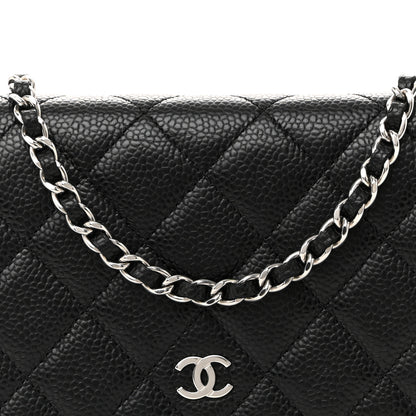 Chanel Caviar Quilted Wallet On Chain WOC Black 9 of 12