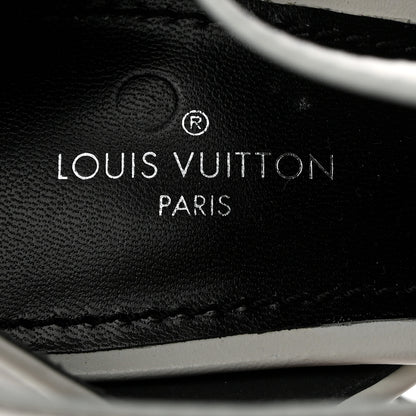 Louis Vuitton Calfskin Monogram Damier Tressage Matchmake Cross Sandals 38 White 6 of 12