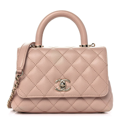 Chanel Caviar Quilted Extra Mini Coco Handle Flap Light Pink 1 of 12