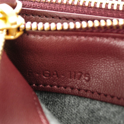 Celine Smooth Lambskin Small Trio Crossbody Bag Burgundy 8 of 9