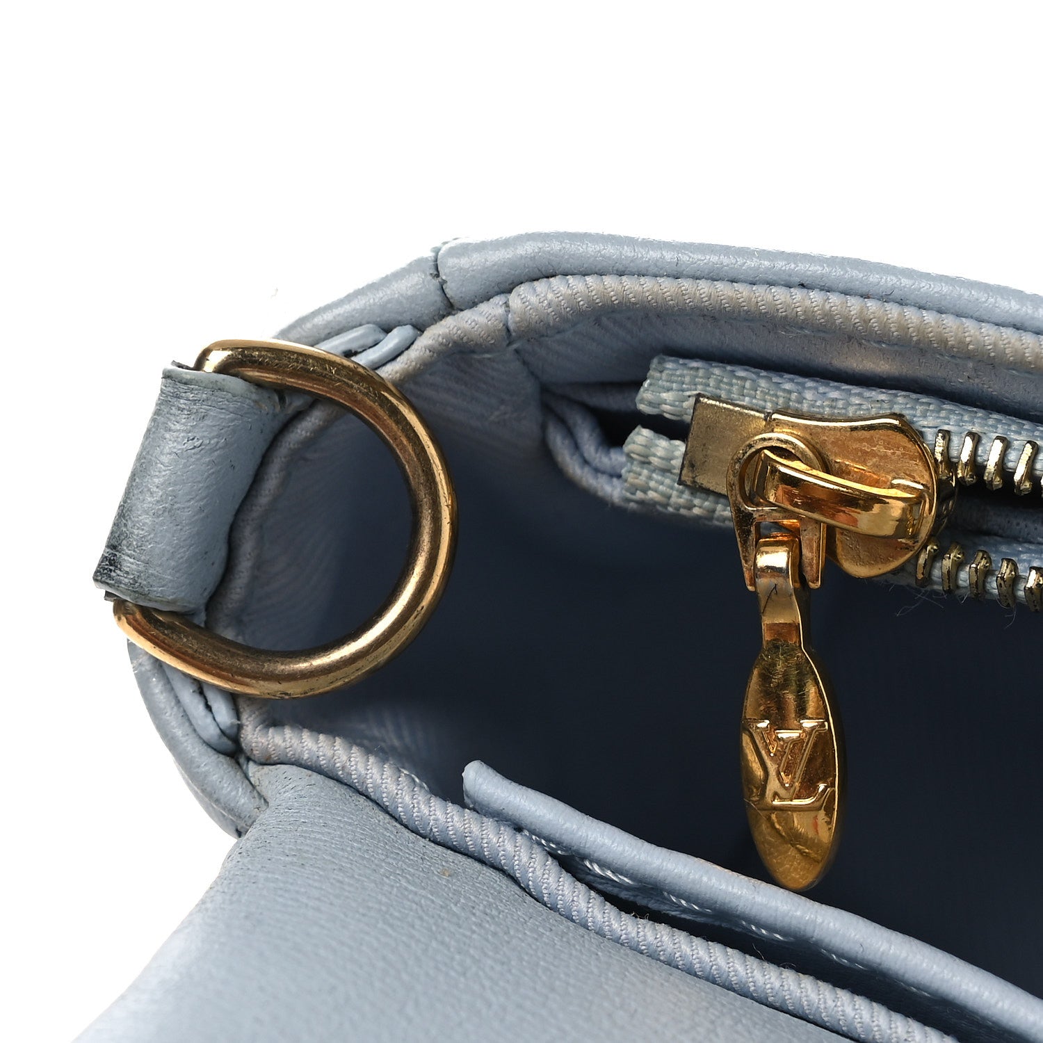 Louis Vuitton Calfskin Bubblegram Wallet On Strap Ice Blue 13 of 15