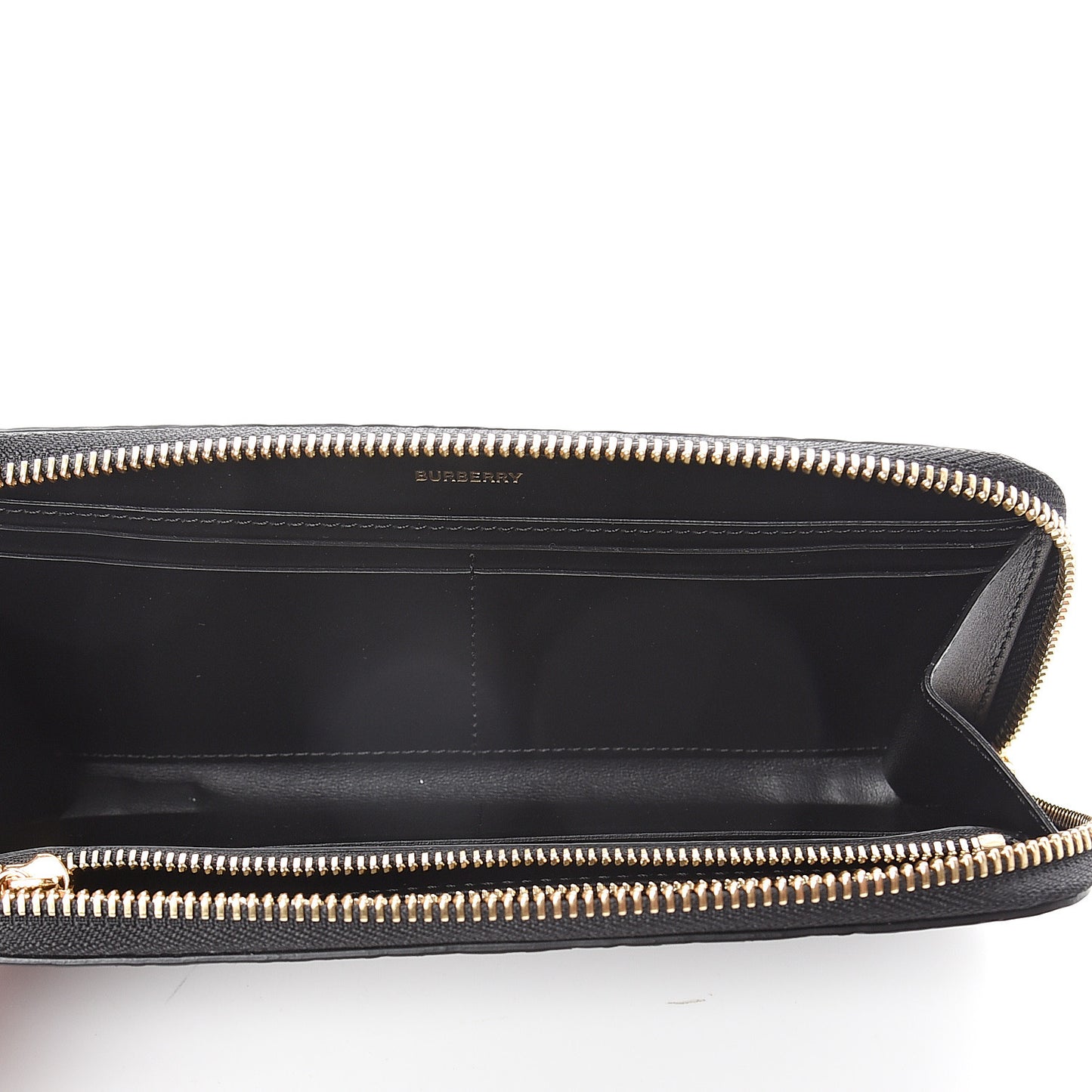 Calfskin Embossed Monogram Zip Around Wallet Black