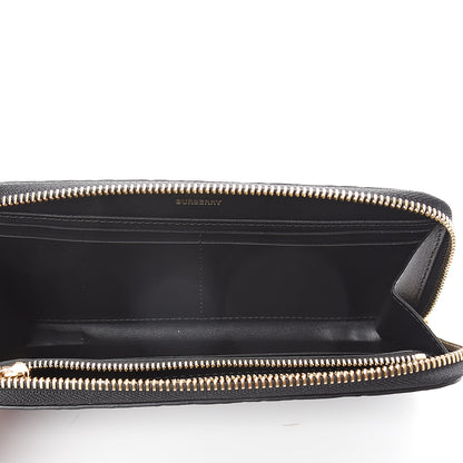 Burberry Calfskin Embossed Monogram Zip Around Wallet Black 4 of 6