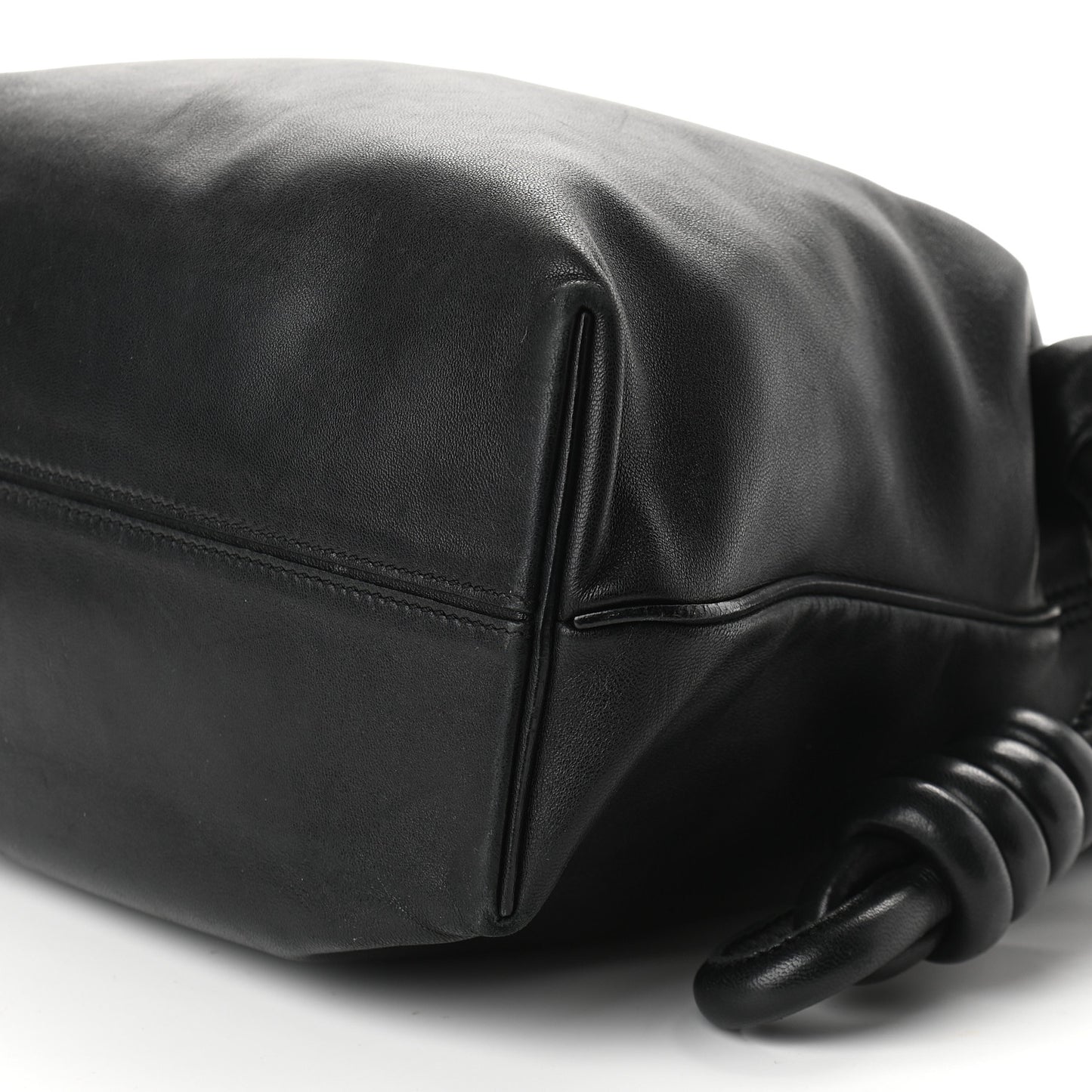 Calfskin Small Flamenco Knot Bag Black
