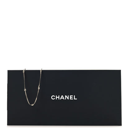 Chanel Metal CC Long Chain Necklace Silver 5 of 5
