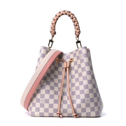 Louis Vuitton Damier Azur Braided Neonoe MM Peach Cream 1 of 4