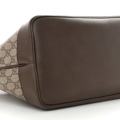 Gucci GG Supreme Monogram Textured Dollar Calfskin Web Large Ophidia Tote Beige Ebony New Acero 11 of 16