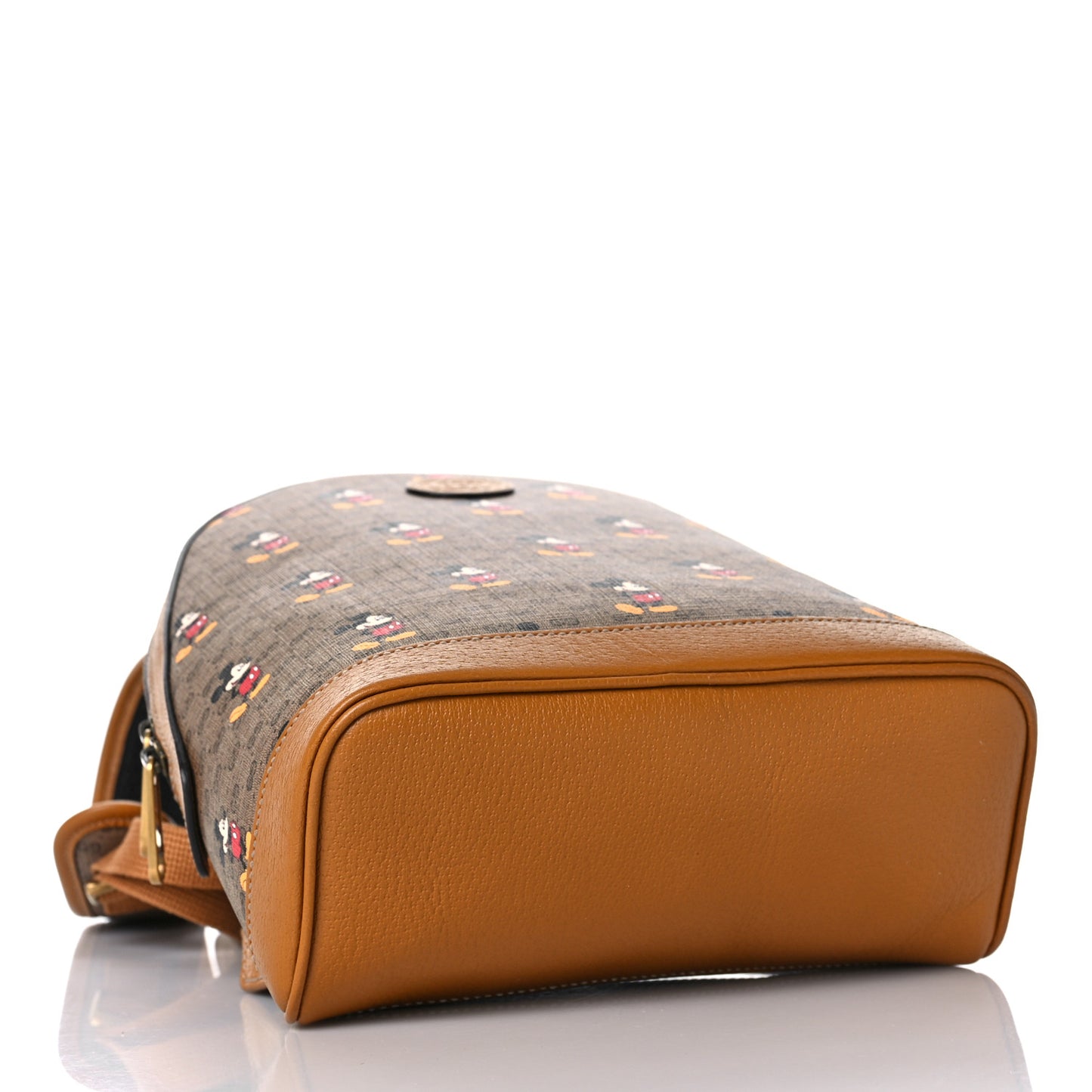 X DISNEY Mini Vintage GG Supreme Monogram Mickey Mouse Small Dome Backpack Beige Vintage Sun Oil