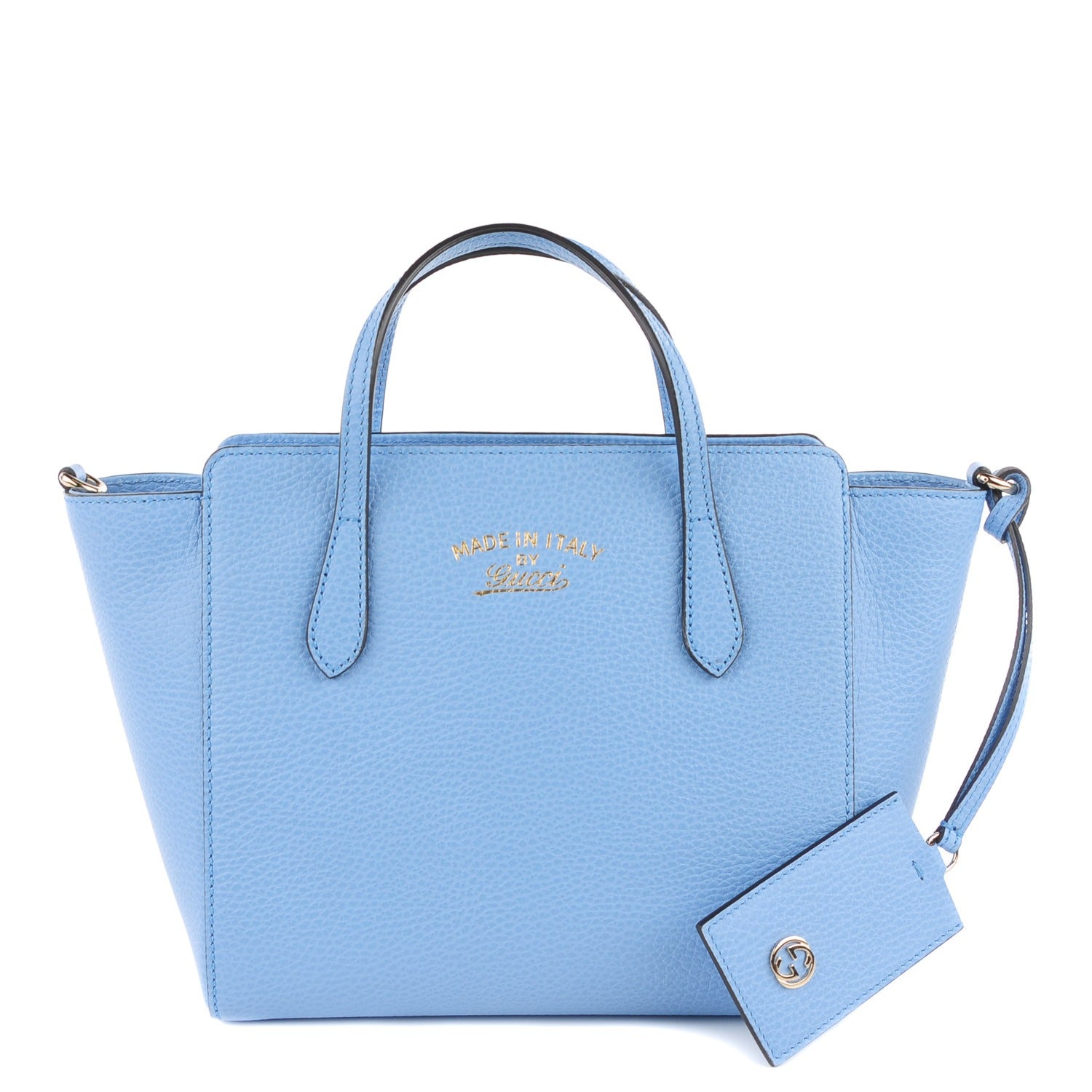 Gucci Dollar Calfskin Mini Swing Top Handle Bag Mineral Blue 1 of 7