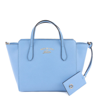 Gucci Dollar Calfskin Mini Swing Top Handle Bag Mineral Blue 1 of 7