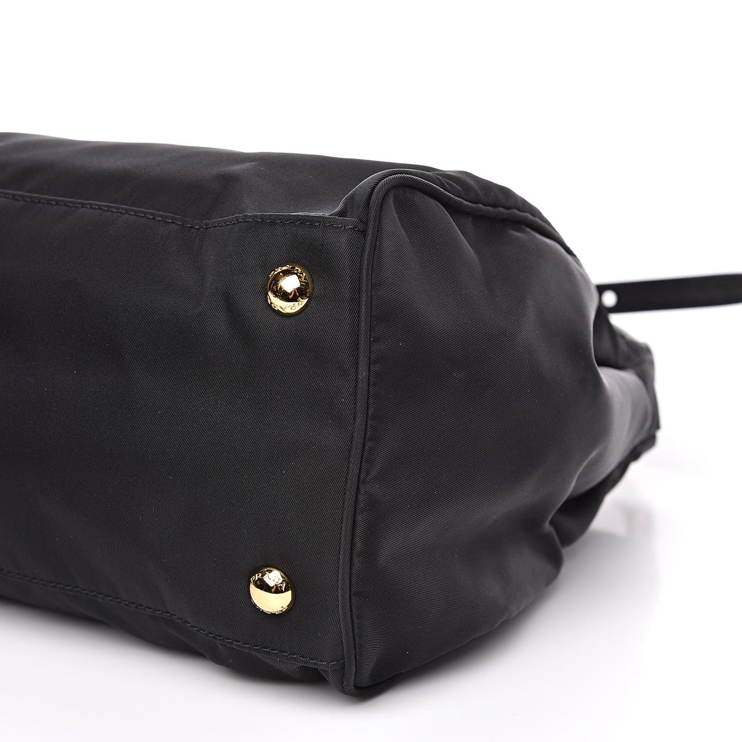 Tessuto Nylon Saffiano Shopping Satchel Black