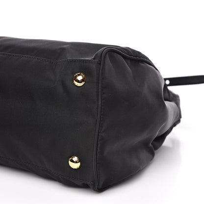 Prada Tessuto Nylon Saffiano Shopping Satchel Black 9 of 9