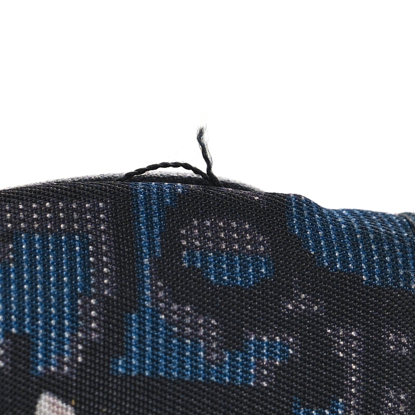 x Sorayama Nylon Grained Calfskin Oblique Zipped Pouch Navy Blue