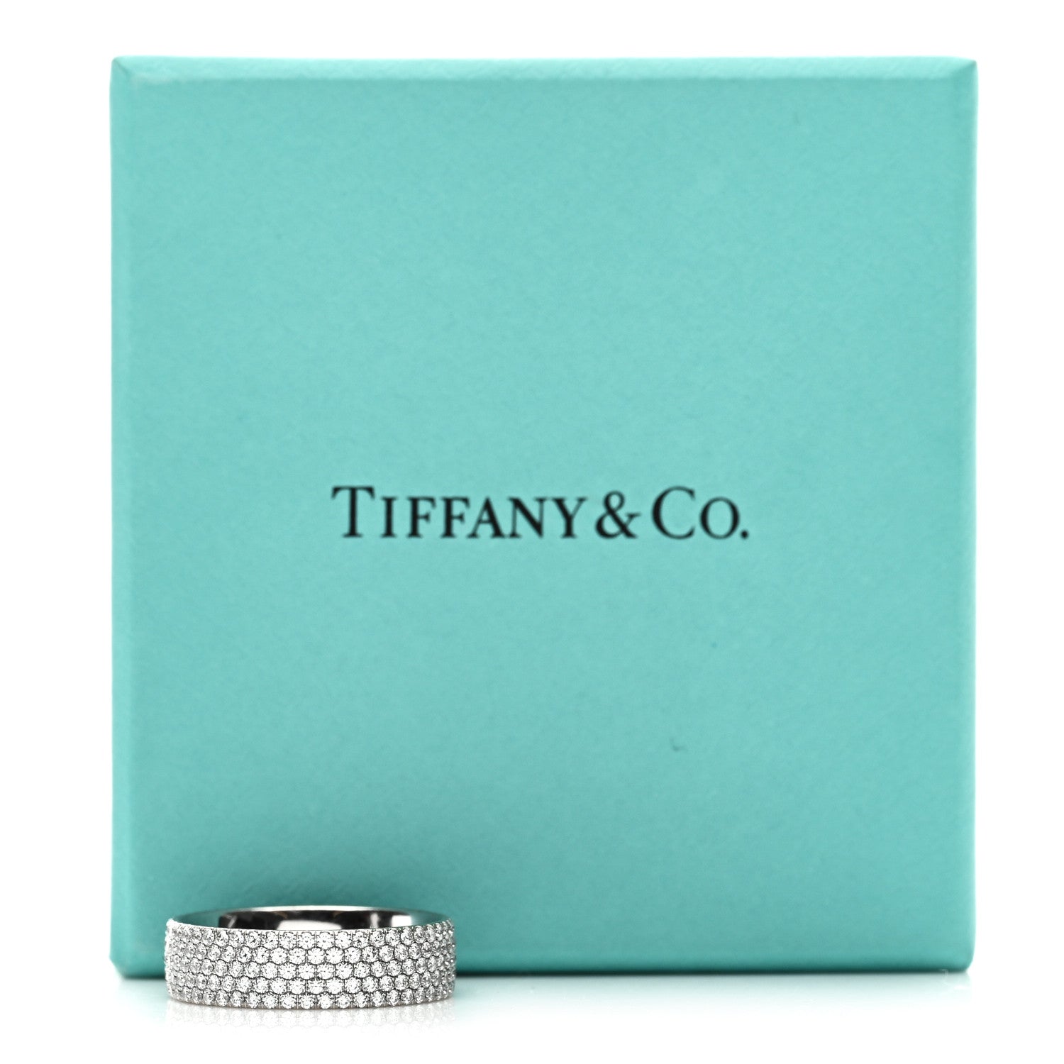 Tiffany 18K White Gold Diamond Metro Five-Row Ring 52 6 4 of 4