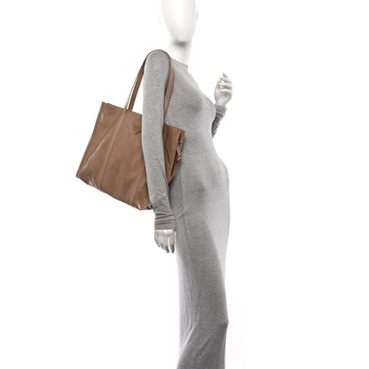Prada Soft Lux Large Shopping Tote Travertine 2 of 9