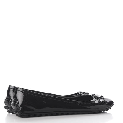 Louis Vuitton Patent Calfskin Oxford Ballerina Flats 38.5 Black 7 of 20