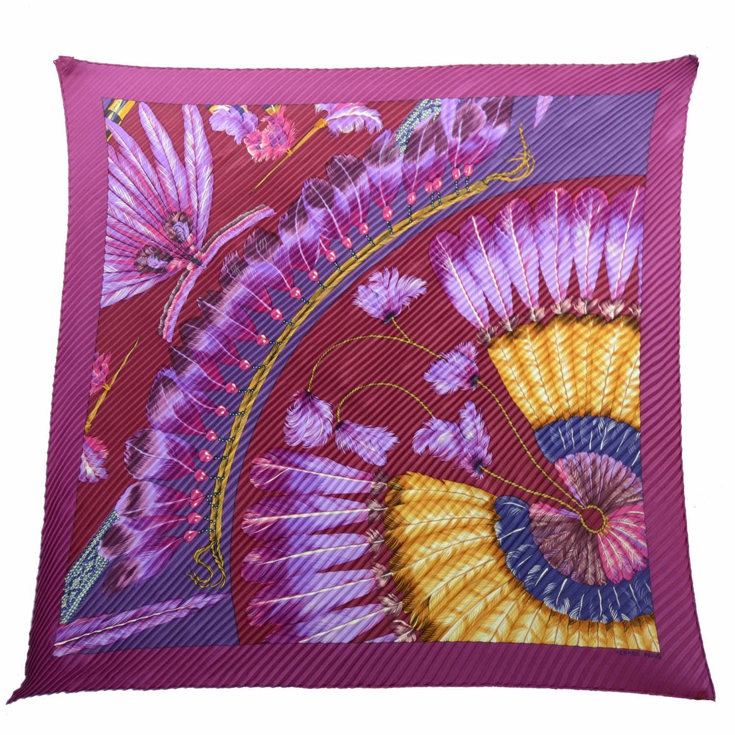 Silk Plisse Brazil Scarf