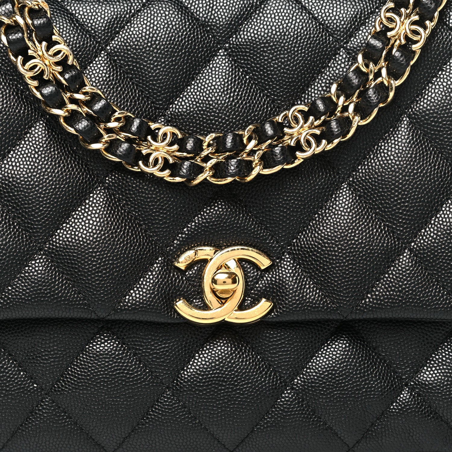 Chanel Caviar Quilted Coco First Flap Black 8 of 11