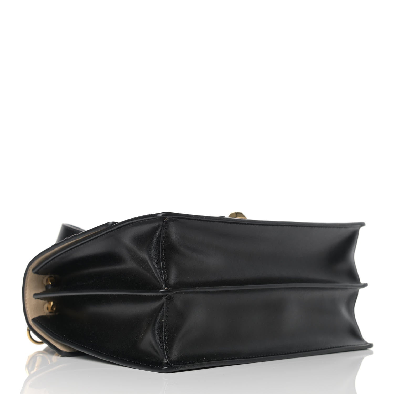 Fendi Vitello Liberty Bi-Color FF 1974 Embossed Kan I Shoulder Bag Black Maya 4 of 10