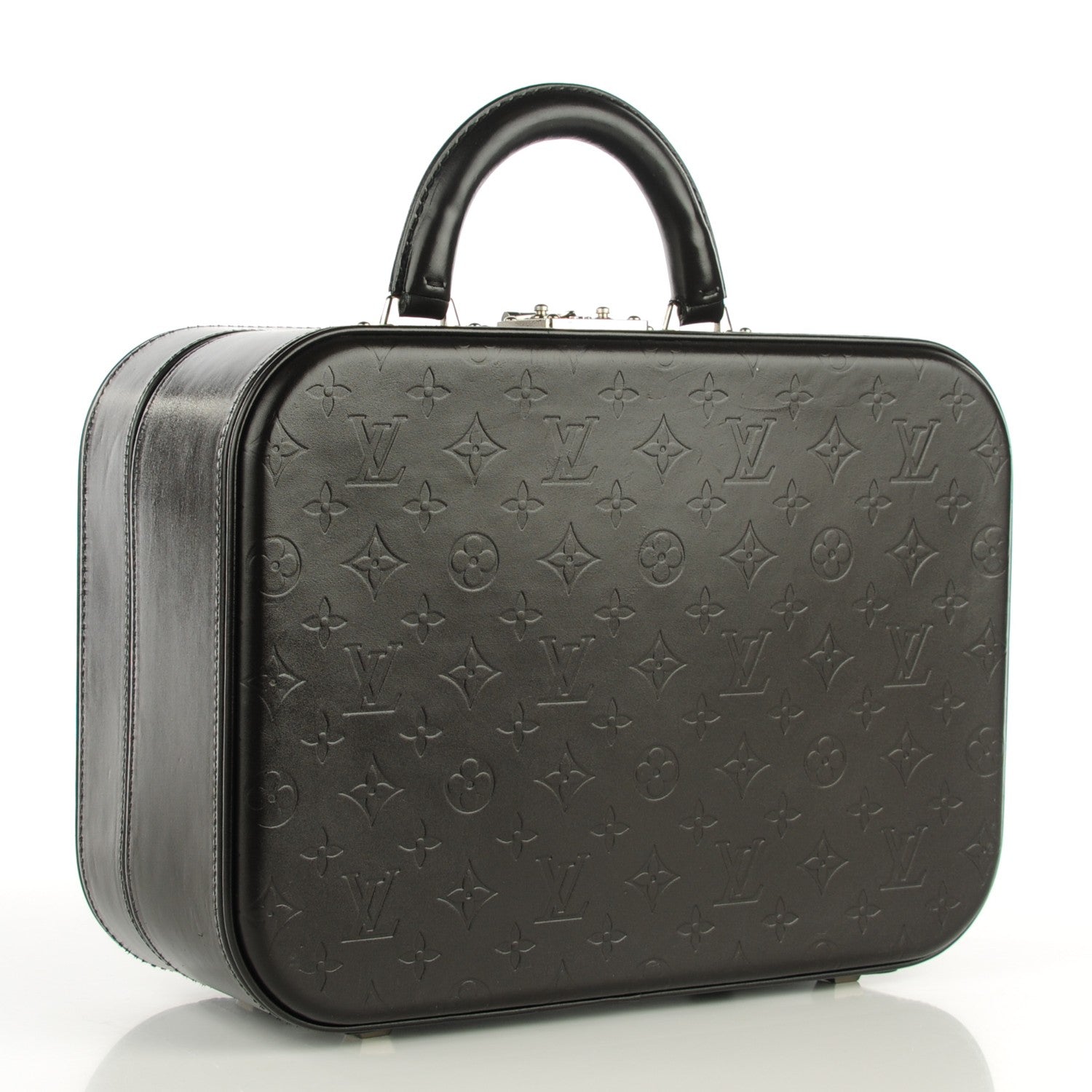 Louis Vuitton Monogram Glace Valisette MM Case Black 3 of 7