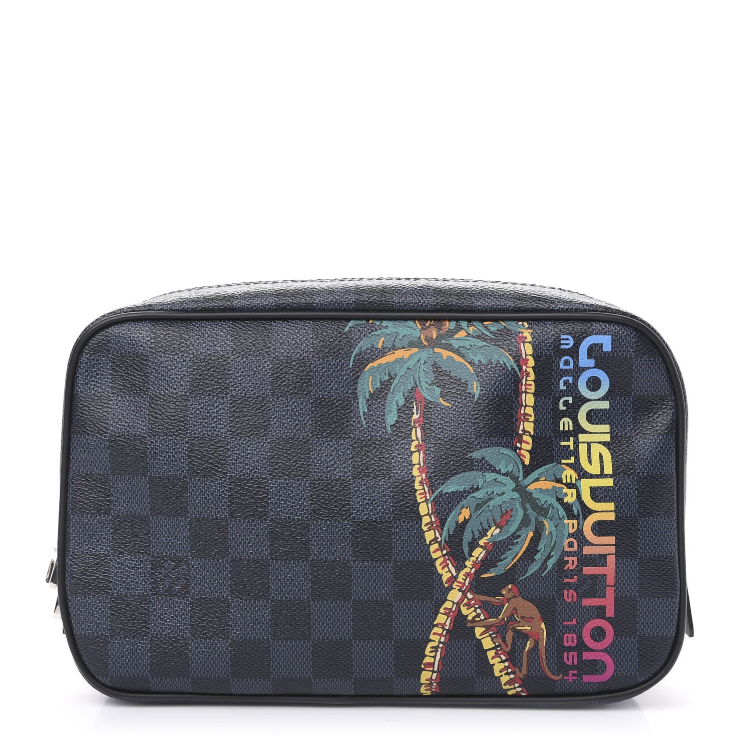 Louis Vuitton Damier Cobalt Jungle Toilet Pouch GM Blue 1 of 9