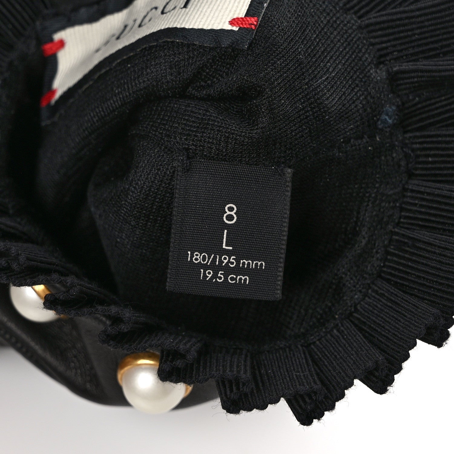 Gucci Nappa Pearl Gloves 8 Black 5 of 5