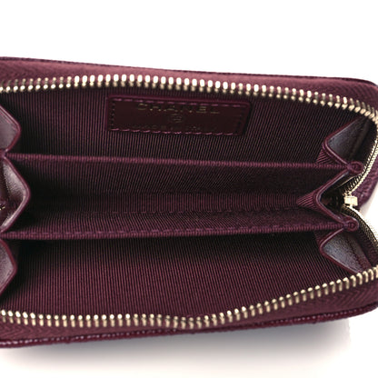 Chanel Caviar Quilted Zip Around Coin Purse Burgundy 5 of 9