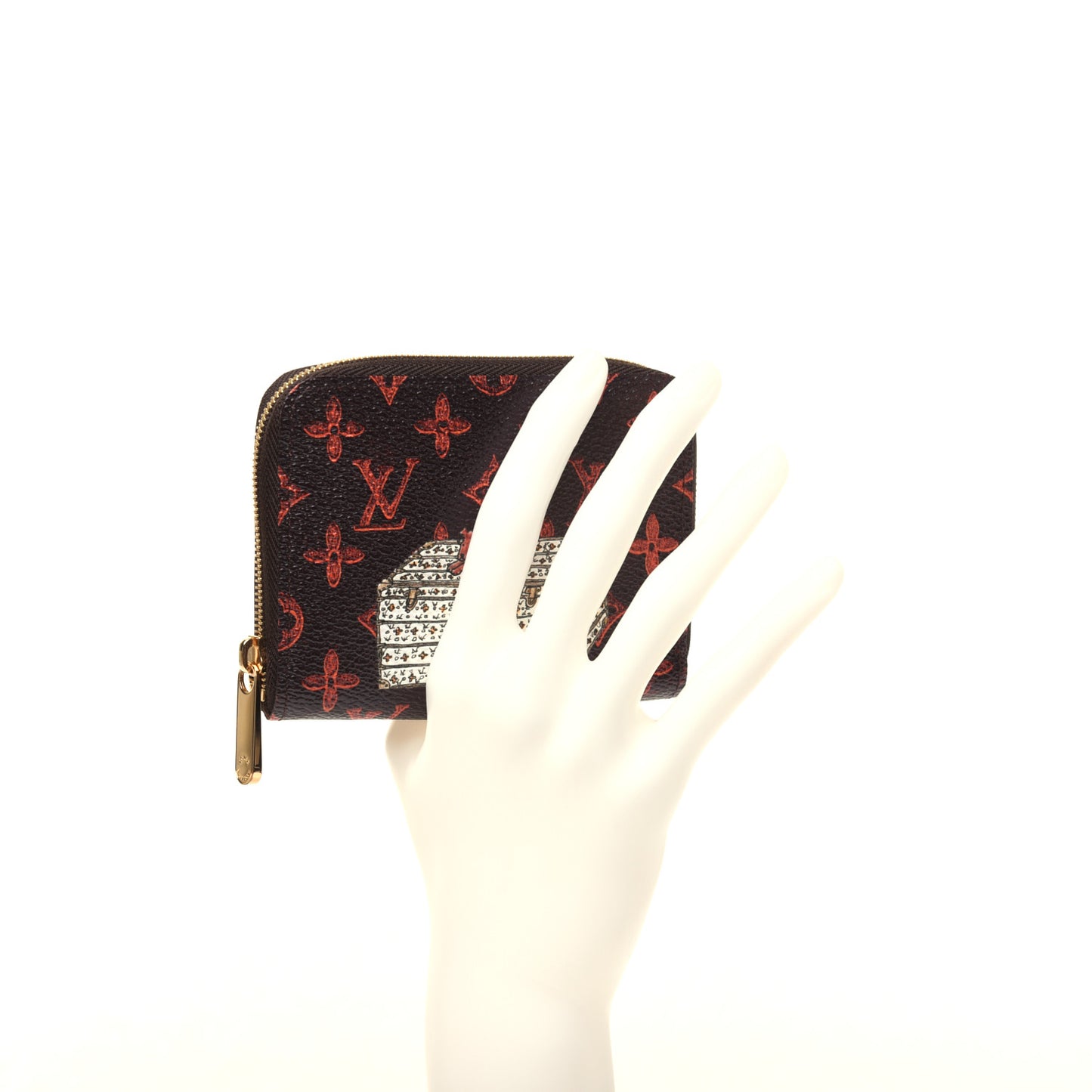 Catogram Zippy Coin Purse Marron