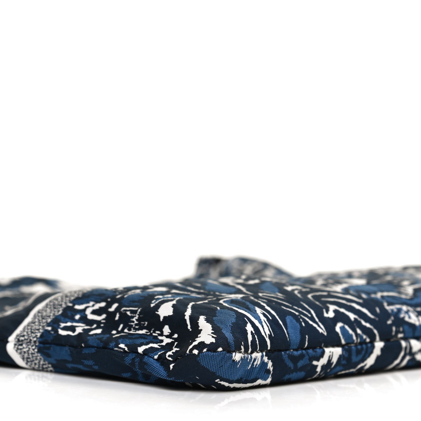 Embroidered Palm Tree Toile De Jouy Diortravel Zipped Pouch Blue