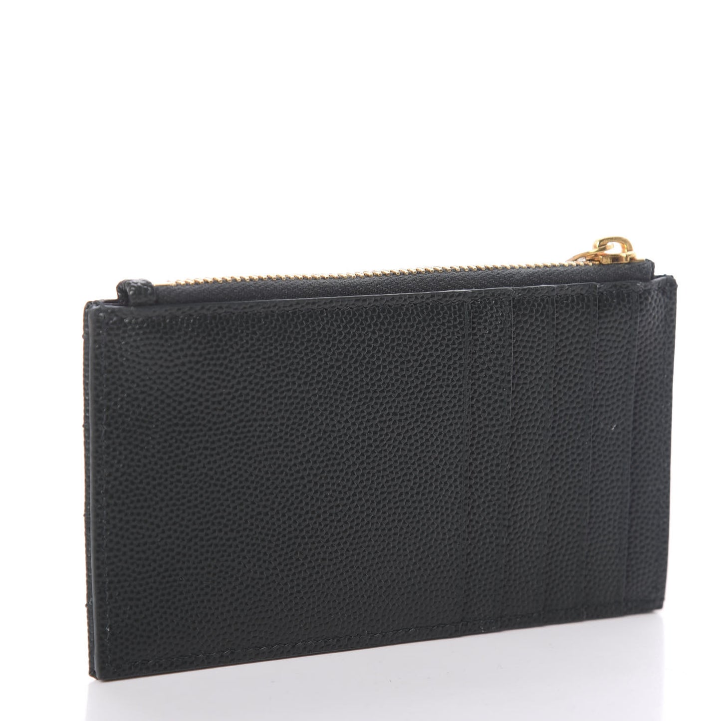 Grain De Poudre Matelasse Chevron Monogram Fragments Zippered Card Case Dark Mint