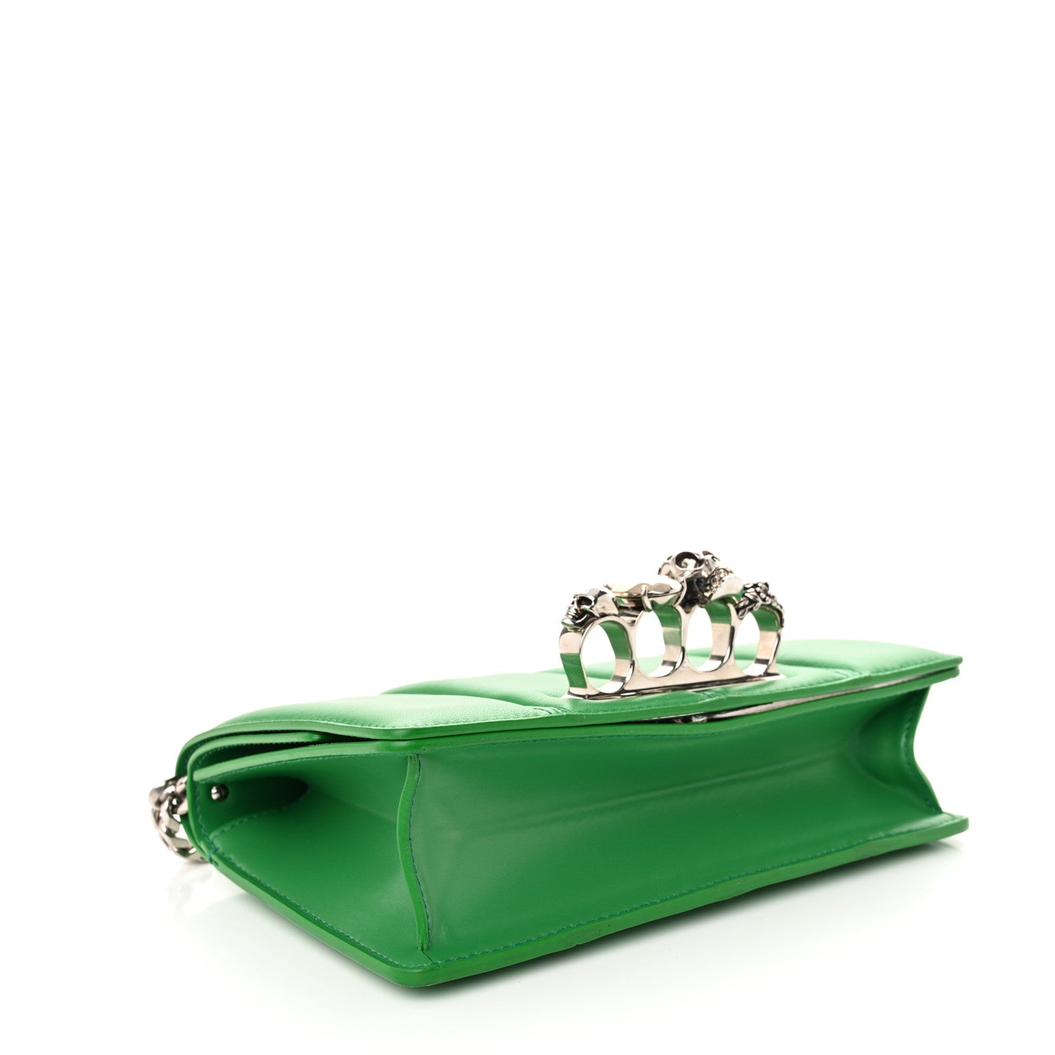 Alexander McQueen Calfskin Small Slash Bag Bright Green 4 of 9