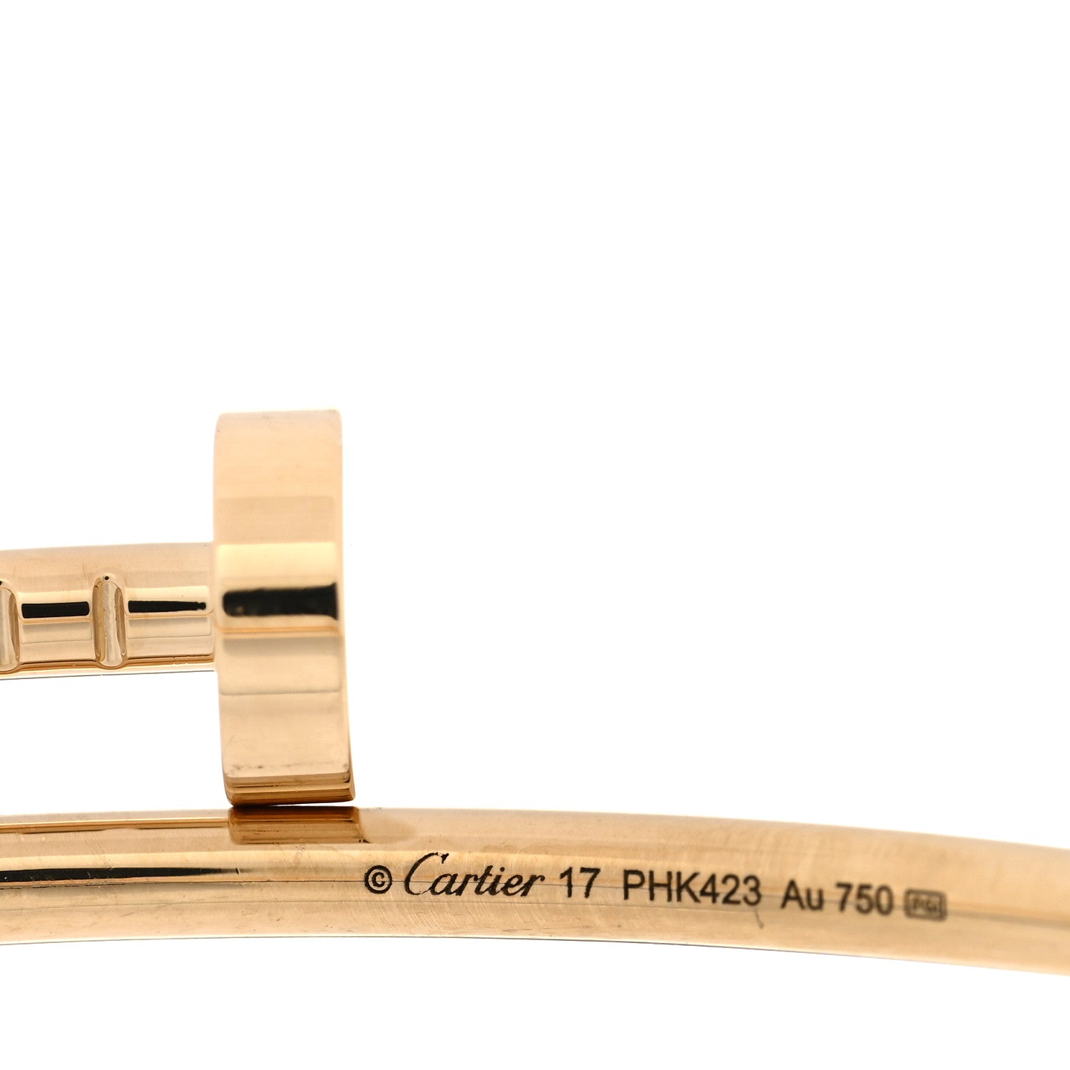 Cartier 18K Yellow Gold Small Juste Un Clou Bracelet 17 3 of 4
