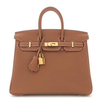Hermes Togo Birkin 25 Gold 1 of 11